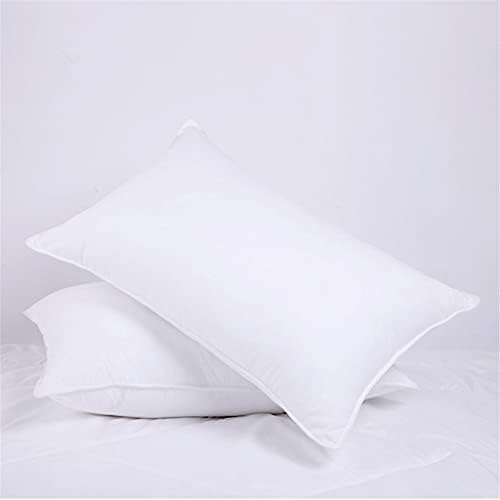 Irdfwh 1 par de travesseiros de dormir para baixo, travesseiro de travesseiro de proteção de coluna vertebral de proteção contra rebote lento de algodão