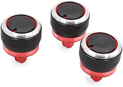 UXCELL 3PCS Black Air Condition Painel Painel Control Knob para Peuceot 206 207