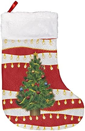Doginthehole adultos crianças grandes meias de Natal personalizadas 6 pacote, Santa Riding Rena Deer Vermelho Bolsas de Presentes Espequejadas