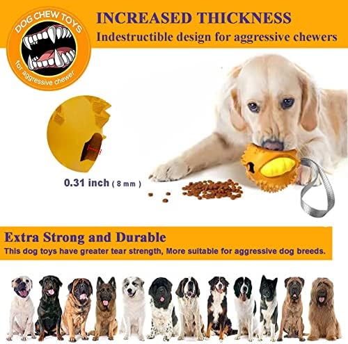 Toys de cães indestrutíveis Tewisi para mastigadores agressivos, brinquedos de mastigações de cães duráveis ​​de borracha