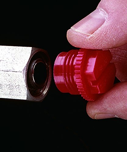 Plugue de rosca de plástico CAPLUGS QTF21-12AK1. Rp-tf-21-1, pp, para tocar tamanho de thread 1-5/16-12 , vermelho