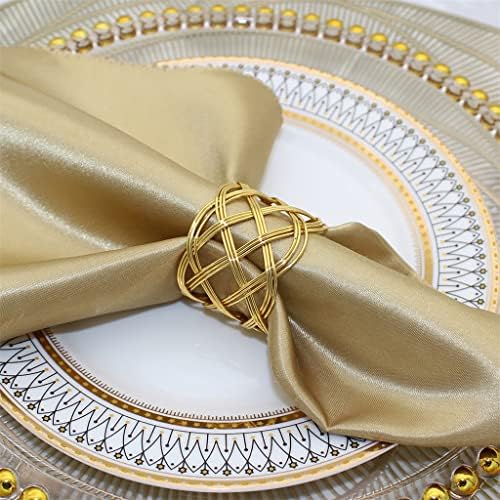 Douba Gold Gold Rings Twist Metal Twist Serviette Nardeiro Ring para Casamentos Decoração de Banqueto de Banquetes para Casamentos Decoração