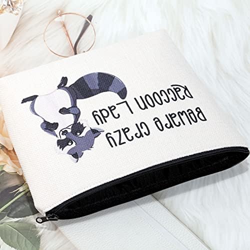 Pofull Raccoon Animal Cosmetic Bag Raccoon Presens temáticos de guaxinimedores de guaxinimedes de guaxinim, cuidado, cuidado