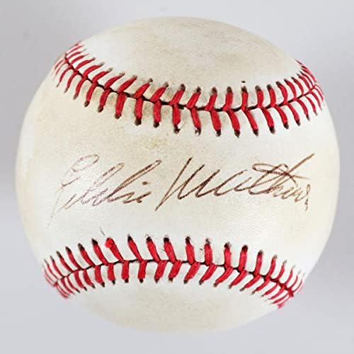 Eddie Matthews assinou o beisebol Braves - CoA JSA - Bolalls autografados