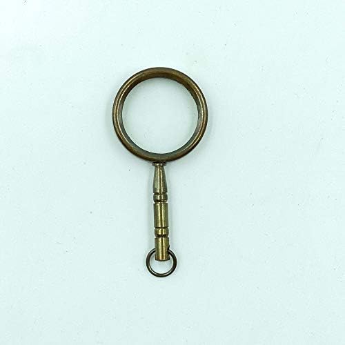 Annafi® NAUTICAL Vintage Meldifier Anel de chave | Mini -cota de lã de bronze acabamento antigo