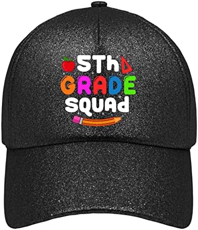 Voltar às escolas Baseball Caps 5th Gradde Ssquad Pai Hat, chapéus vintage para menino