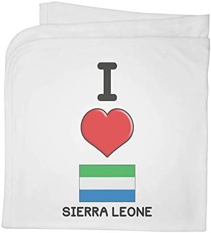 Azeeda 'I Love Sierra Leone' Cotton Baby Blanket / Shawl