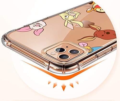 Coralogo para iPhone 11 TPU Case, desenho animado fofo Kawaii Design, moda protetora divertida e elegante personagem de designer macia,