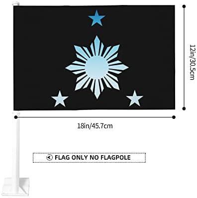 3 estrelas e sun filipino filipinas bandeira bandeira de carro 12 x 18 polegadas bandeira de decoração de carro de carro de carro dupla