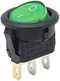 VOIV 4PCS 12V/220V LED interruptor 16A 12V Chave de energia do botão de alimentação do botão de carro Luzes de carro ligado/desligado