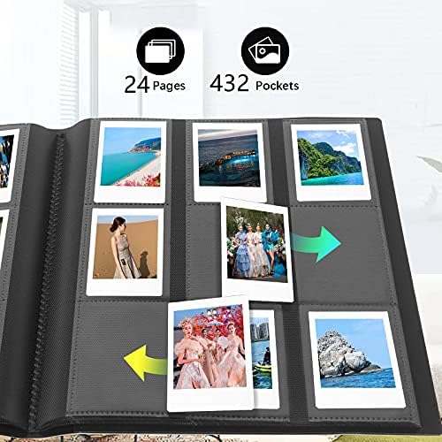 2packs, 432 bolsos álbum de fotos para câmera mini instax de fujifilm, câmera polaroid, para fujifilm instax mini 11 90 70 9 8+ 8 liplay