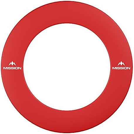Missão Darts Dartboard Surround | Dartboard de polímero durável profissional em várias cores vermelho, azul e preto