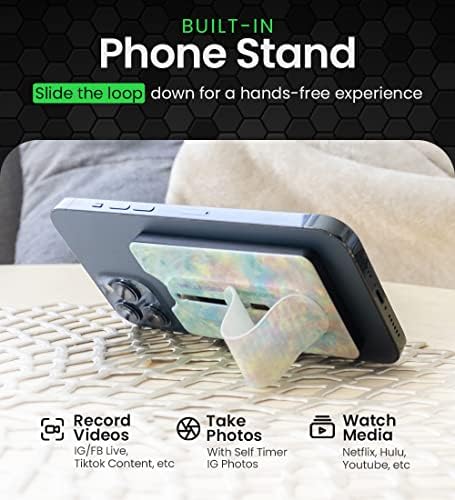 WalleyGrip 2.0 All-in-One Magnetic Phone Cartet, confortável Grip Loop Grip & Kickstand destacável Magsafe RFID Montador
