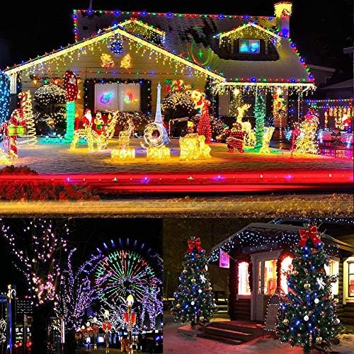 Fullbell Christmas Lights, luzes de corda interna com 8 modos de troca de flash, luzes de arame de 72 pés de 72 pés, luzes