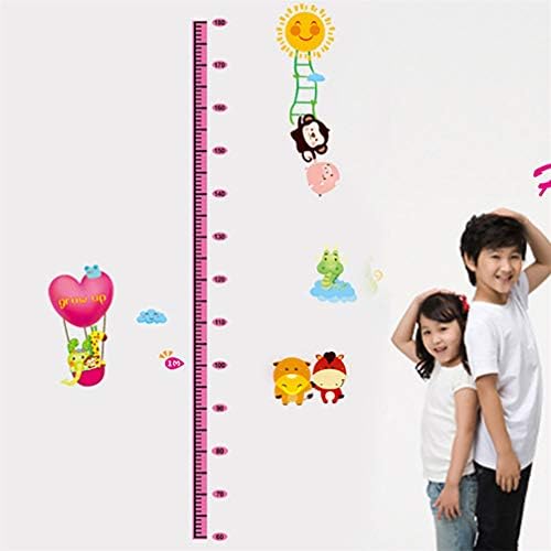 Wanling Wall Sticks Cartoon Animal Cute Hight Hight Hight Régueiro Decalque Removível Decoração de PVC para Crianças