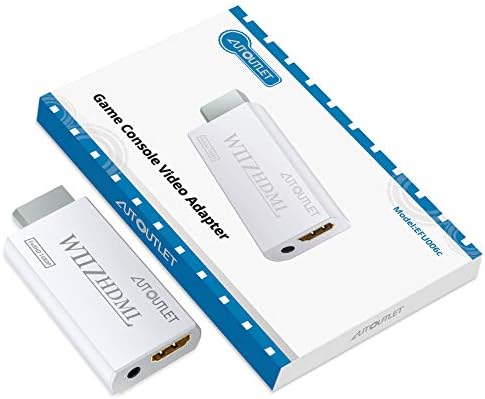 Wii para HDMI Converter 1080p para dispositivo HD Full, adaptador Wii HDMI com 3,5 mm de saída de áudio e saída HDMI compatível