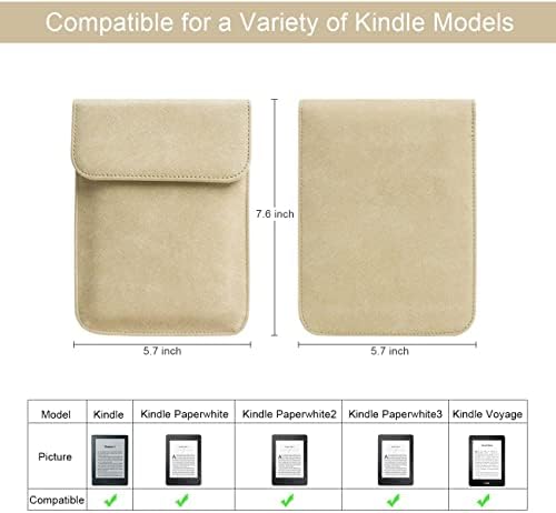 Para Kindle -6 polegadas, para o Kindle Slave-Include Strap-Khaki de mão azul-khaki
