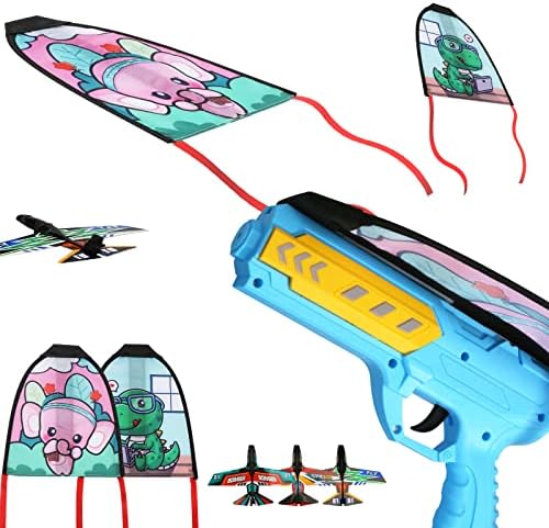 Yuan Bei Erairplane Launcher Toy, Kite Launcher Toys, Brinquedos voadores ao ar livre para crianças, avião de avião de espuma,