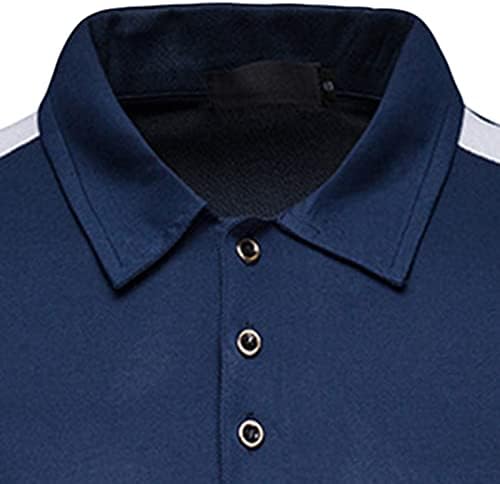 Camisas de pólo de golfe para homens Bloco de cores leves camisa de manga curta Camiseta casual fit Athletic Tennis