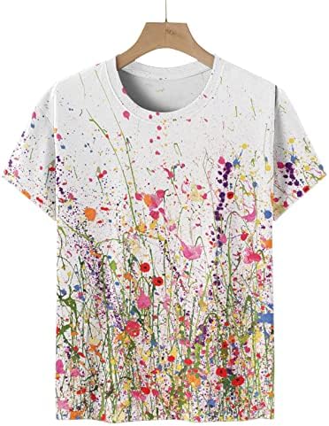 Teas de manga curta adolescente camisetas de borboleta estampa floral tops soltos tamis t camisetas barcos pescoço