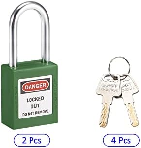 M METERXITY 2 PACOT Tagout Lockout - cadeado de segurança externa interna, manilha diferente e de aço, aplique a eletricidade/travas