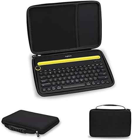 MCOI Caso portátil Hard para Logitech K480 Teclado de vários dispositivos