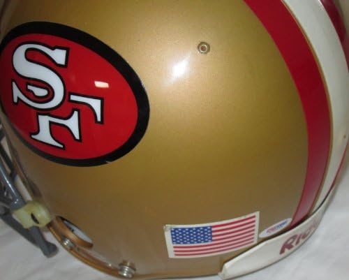 Joe Montana assinou o San Francisco 49ers autografou o capacete de futebol autêntico de tamanho completo PSA/DNA autenticado