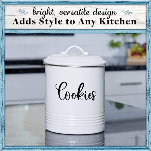 Home Acre Designs Farthouse Cookie Jar - Rustic Casister com tampa para doces, biscoitos e sobremesa - recipiente vintage para armazenamento