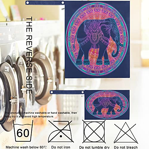 VISESUNNY Tribal Style Elephant Mandala Padrão de 2pcs bolsa molhada com bolsos com zíper Lava -espaços reutilizáveis ​​para