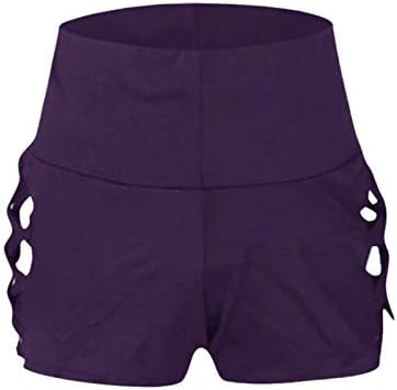 Miashui ioga curta curta ioga cintura sólida calça de moletom colorir nádegas femininas shorts altos calças ioga shorts mulheres bolso de mulheres bolso