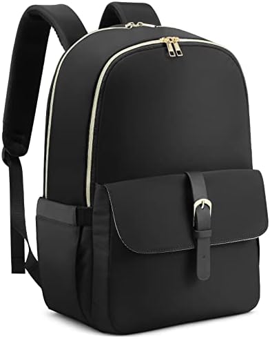 Mochila laptop JFFD para mochila de trabalho de viagem de moda feminina com zíper anti-roubo, bolsa de laptop de enfermagem à prova d'água, bolsa de mochila de computador comercial de 15,6 polegadas, azul