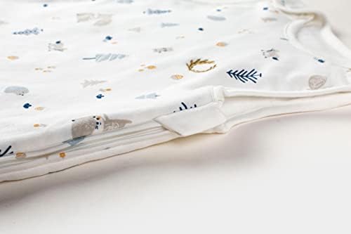 Sack de sono de bebê chique algodão, cobertor vestível com zíper bidirecional, abertura de 3 vias para fácil desgaste, super