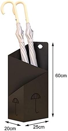 Stands de guarda -chuva lxdzxy, suporte de guarda -chuva criativo quadrado, suporte de guarda -chuva de metal com bandeja de drenagem, design em camadas, usado na entrada do escritório em casa, vermelho