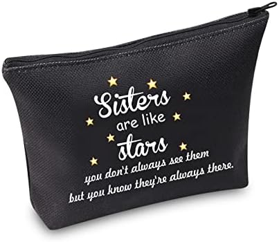 Irmã Cosmetic Bag Irmãs são como Stars Makeup Bag Sister Gifts de irmãs Você nem sempre as vê, mas você sabe que estão sempre lá