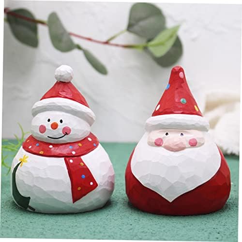 Cabilock 2 PCs Christmas Snowman Desk Topper Acessórios de Papai Noel Presentes miniaturos Felizes Papaias Toys Acessórios de Natividade