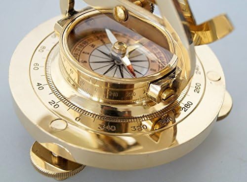 Antigo Store Vintage Brass Teodolite Alidade Telescope Compass Instrument Gift Item