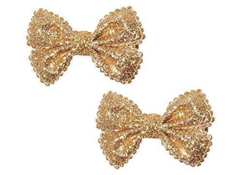 Anna Belen Ariana Glitter Bow Hair Clip O/S Gold