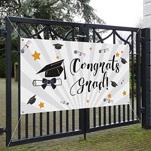 Decoração de graduação 2023 Banner de cenário de festas - suprimentos de festa de graduação favorecem graduados parabéns decoração de parede/suporte de foto