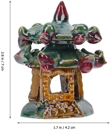 Ornamento de aquário Construção de tanques de peixes: 2pcs Porcelana Micro paisagem caverna decoração de terrário