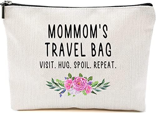 Htdesigns Mommom Travel Bag - Mommom Gift - Bolsa de maquiagem da vovó - Presente de aniversário Mommom - Presente do dia da mãe -