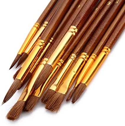 Jydbrt 36 pincel conjunto de pincel com escovas de arte capilar sintéticas para aquarela e óleo e pintura de pintura de arte acrílica caneta