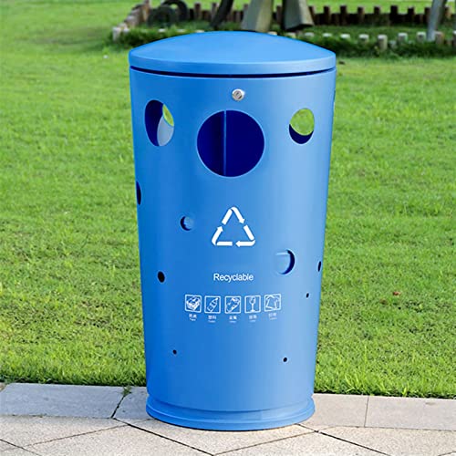 Lixo de lixo ao ar livre de siswim lixo de aço ao ar livre pode criativo redondo ao ar livre lixo de lixo de cogumelo de cogumelo pátio pátio lixo de lixo de classificação de metal lixo