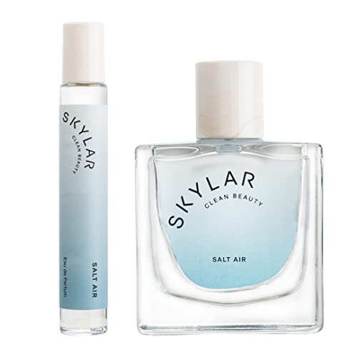 Conjunto de perfumes de ar eu de perfume Skylar Salt, 1,7 onças + 0,33 onças - perfume hipoalergênico e limpo para