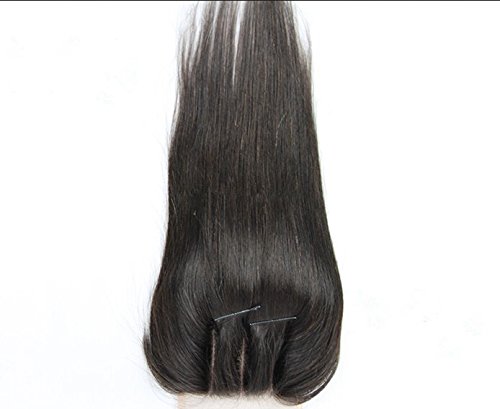 2018 Popular Dajun Hair 8A de 3 vias Fechamento de renda com pacotes de pacote de cabelo virgens da Malásia reta Oferta 3Bundles e Feching Natural Color 8 fechamento+8 12 12