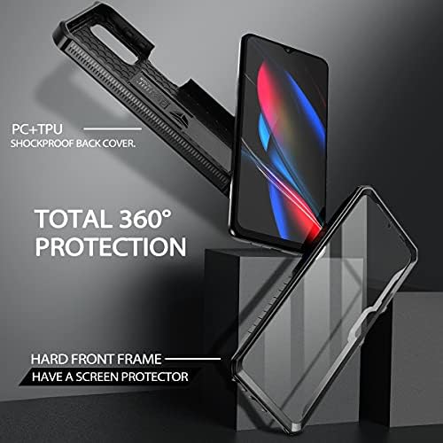 Dexnor para o caso Samsung Galaxy A32 5G, [Protetor de tela construído e Kickstand] Proteção militar de grau de serviço pesado