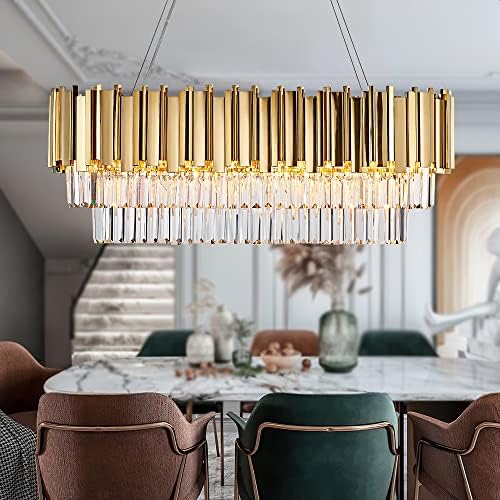 Lâmpada de parede de cristal de ouro moderno tmafon - 3 arandelas de luzes, cristais K9, lustre de parede luz para quartos, sala de jantar, sala de estar, banheiro