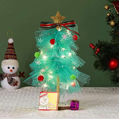 PetPhindu Artificial Artificial Christmas Tree Ornamentos para mesa de Natal Top Decor Mini Arregada de Natal Prelit Árvore