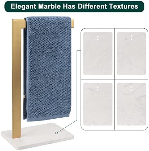 Suporte de toalha de mão de banheiro, toalha de mão para banheiro com base de mármore, 304 aço inoxidável suporte l forma de toalha