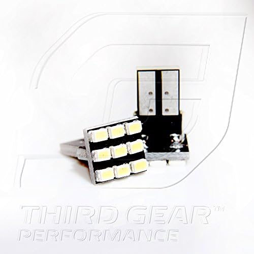 TGP T10 BRANCO 9 LED SMD Placa de placa Bulbos de lâmpadas 2004-2013 Compatível com Chevrolet Equinox