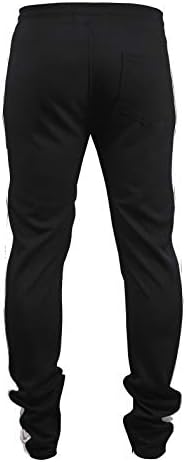 Captura de tela Mens Hip Hop Premium Slim Fit Fit Winter Fleece Pants Florces - Baixo de Jogador Athletic com gravação lateral